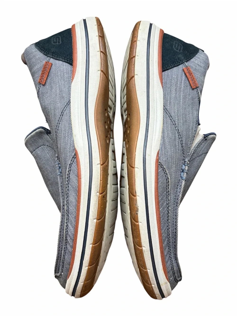Skechers Mens Shoes Classic Fit Air-Cooled Memory Foam Slip On Loafers Blue 11.5